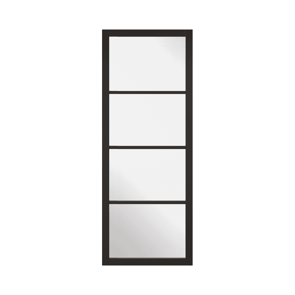 LPD Soho Black Internal Clear Glazed Door SOHBLA