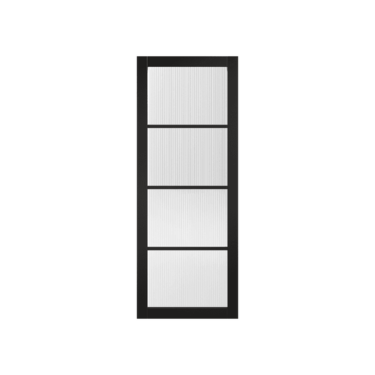 LPD Soho Black Internal Reeded Glazed Door SOHBLAREE