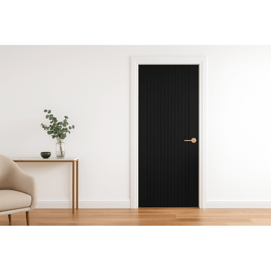 LPD Sydney Fully Finished Laminated Black Internal Fire Door LAMBLKSYDFC