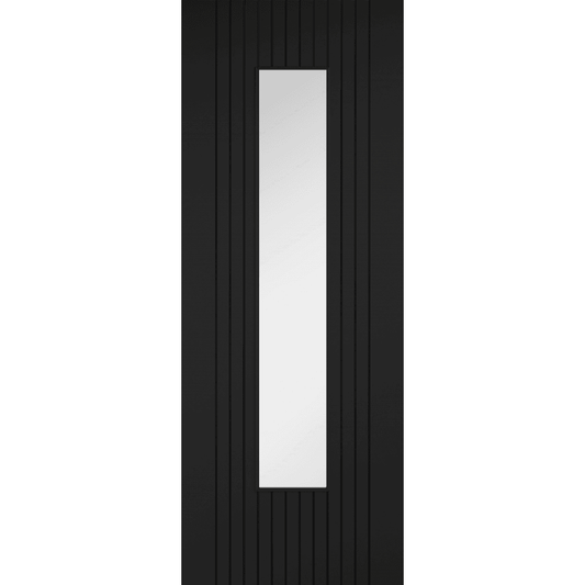 LPD Sydney Fully Finished Laminated Black Internal Glazed Door LAMBLKSYDGL