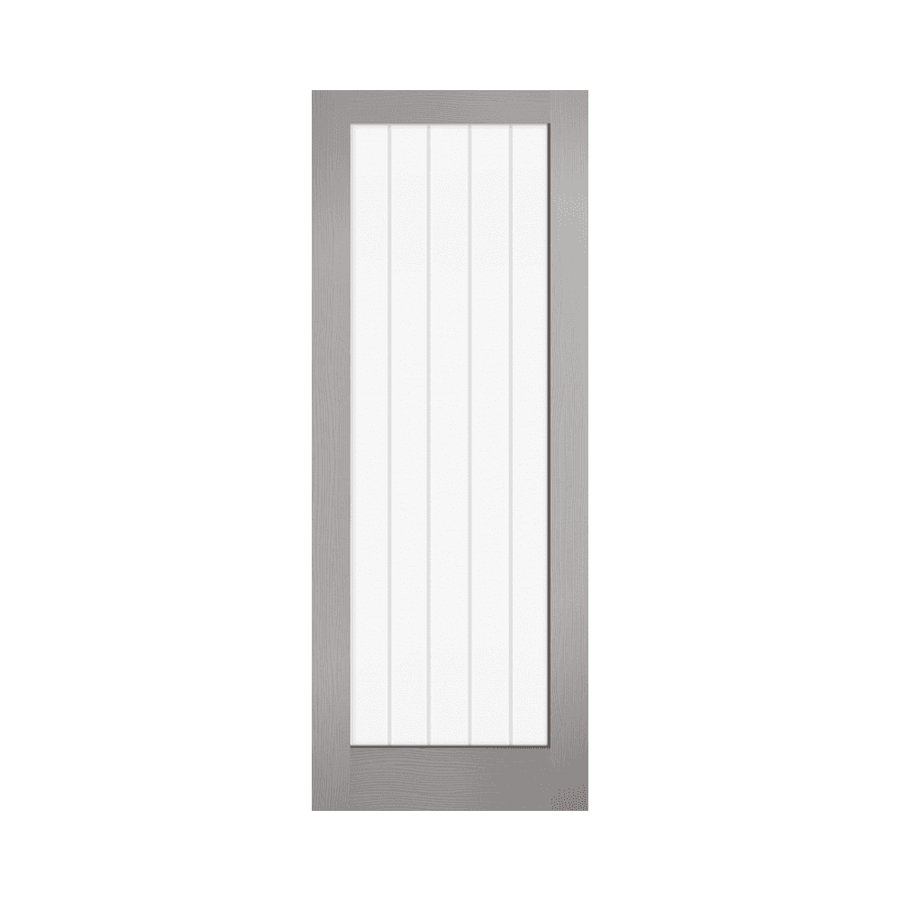 LPD Textured Vertical 1 Light Grey Fully Finished Internal Door TEXV1LGREY