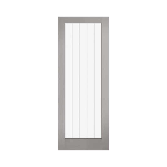 LPD Textured Vertical 1 Light Grey Fully Finished Internal Door TEXV1LGREY
