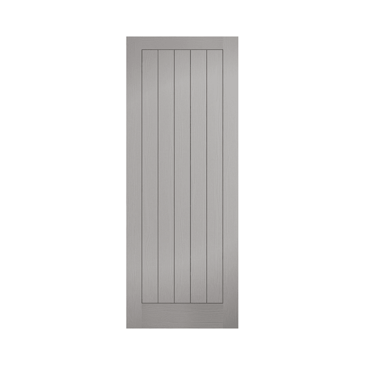 LPD Textured Vertical 5 Panel Grey Fully Finished Internal Door TEXV5PGREY