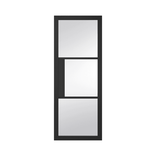 LPD Tribeca Black Internal Clear Glazed Door TRIBLACLR