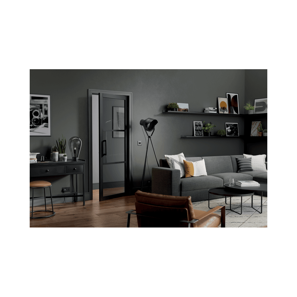 LPD Tribeca Black Internal Tinted Glazed Door TRIBLATINT