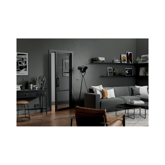 LPD Tribeca Black Internal Tinted Glazed Door TRIBLATINT