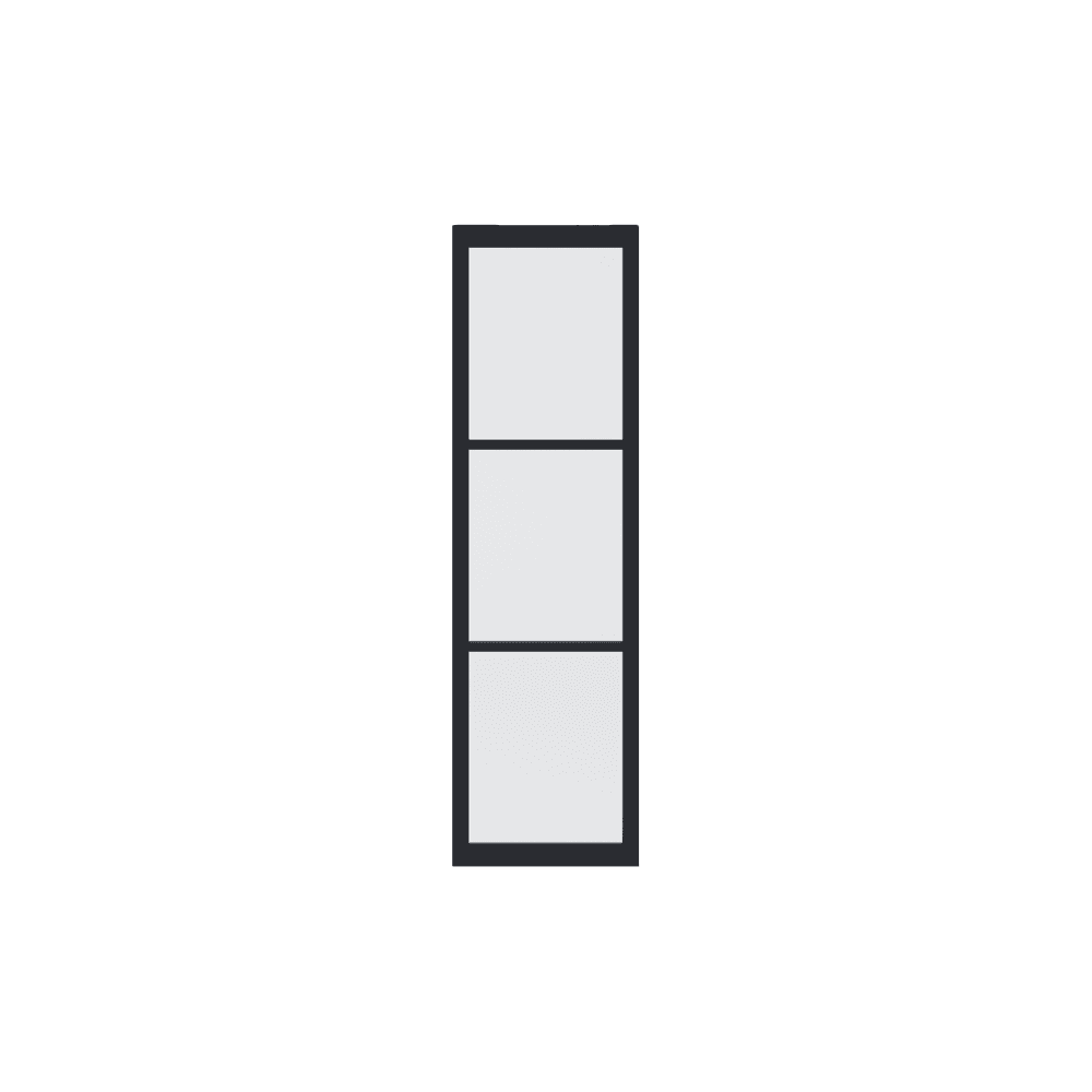 LPD Tribeca Fully Finished Black Glazed Door Without Lock Block WTRINLB2