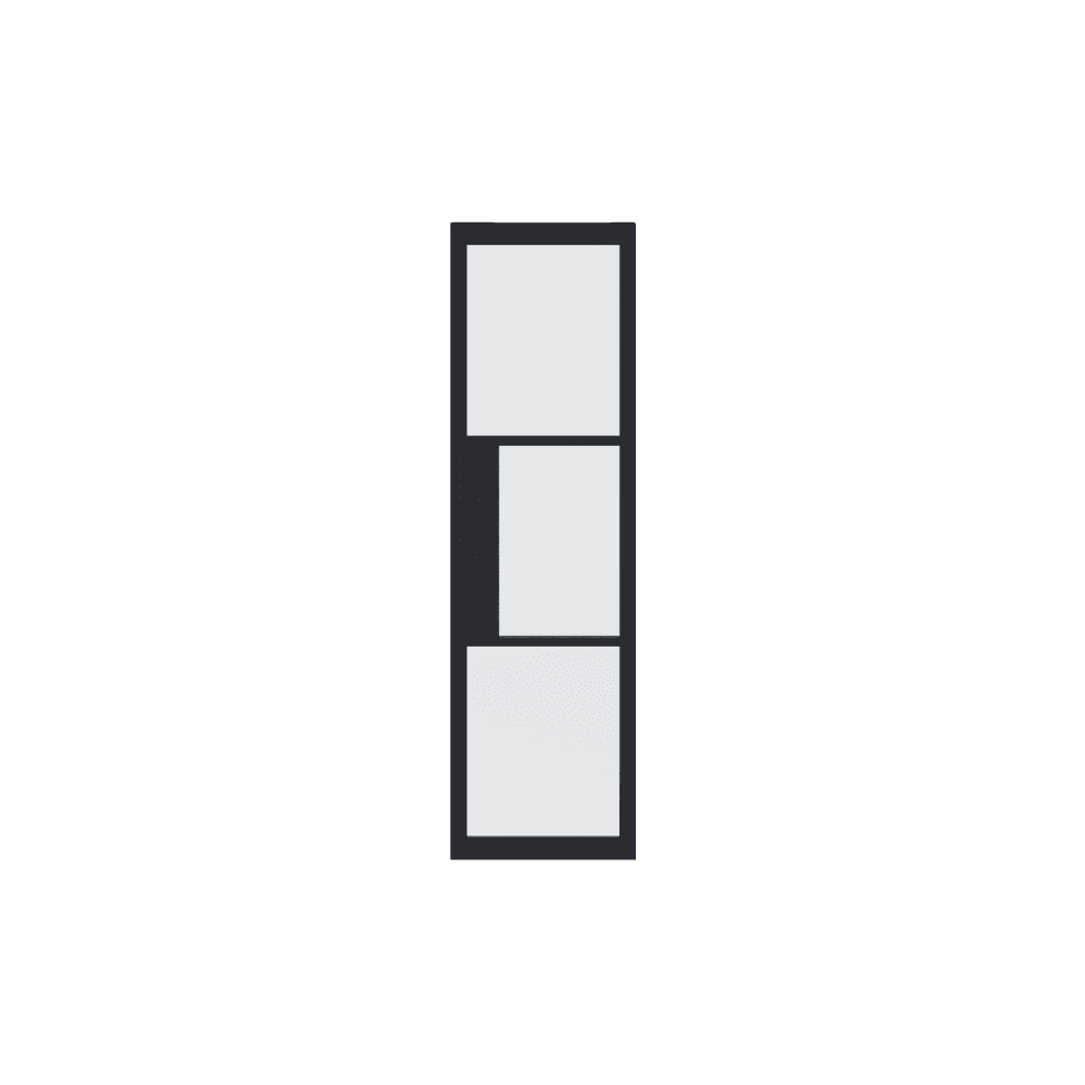 LPD Tribeca Fully Finished Black Internal Glazed Door With Lock Block WTRILB2, view 2