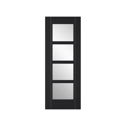 LPD Vancouver Charcoal Black Glazed Fully Finished Internal Fire Door VANBLA4LFC