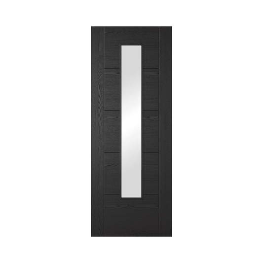 LPD Vancouver Charcoal Black Long Light Glazed Internal Door VANBLALL