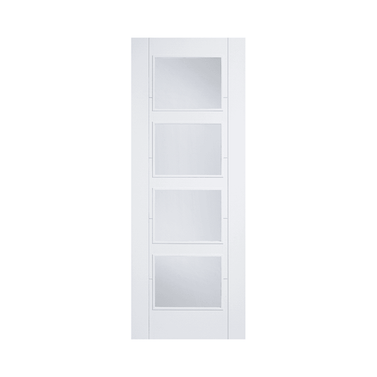 LPD Vancouver Clear Glazed Primed White Internal Fire Door WFVAN4LFC