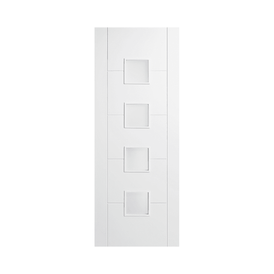 LPD Vancouver Frosted Glazed Primed White Internal Door WFVANGL