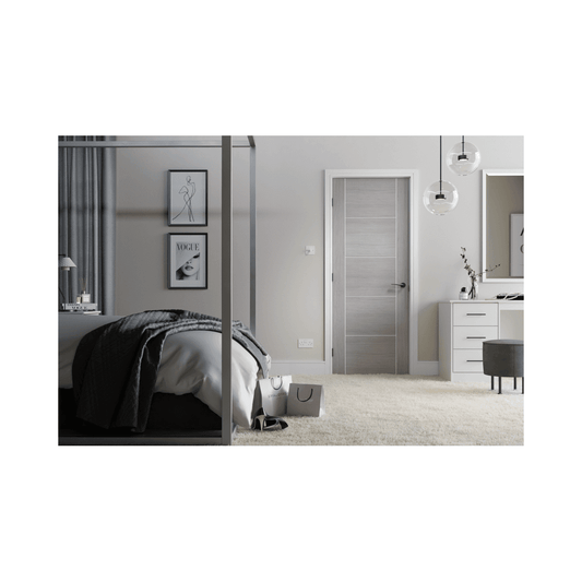 LPD Vancouver Light Grey Fully Finished Internal Fire Door LGRVANFC