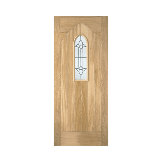 LPD Westminister Glazed Oak External Door 1OWESTG