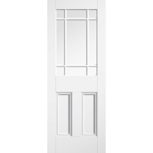 LPD White Primed Downham Glazed Internal Door WFNOSDOWCG