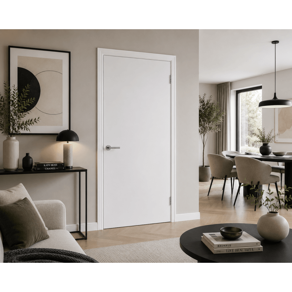 LPD White Primed Flush Internal Door WPFLU, view 4