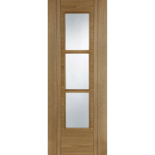 Mendes Capri Internal Oak Fully Finished 3Light Glazed Door DFOAUCAP3L