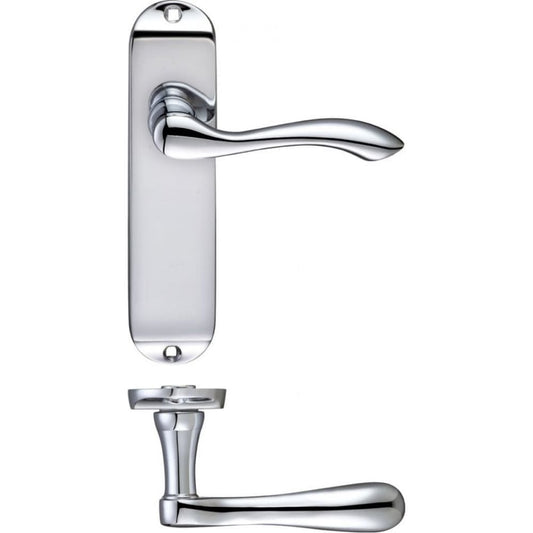 Zoo Hardware Arundel Lever Lock Short Plate Polished Chrome 175 x 42mm FB022CP