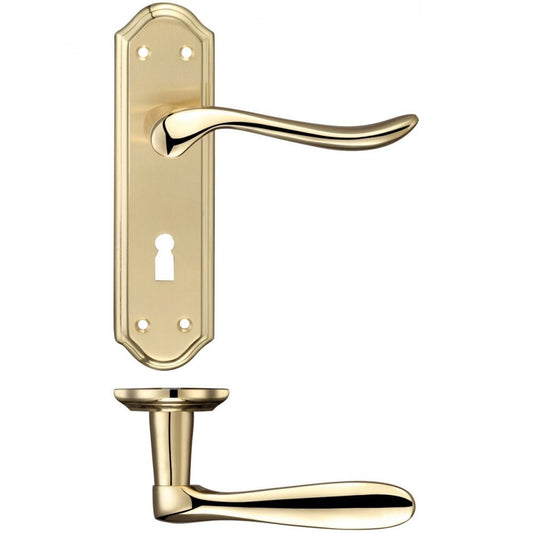 Zoo Hardware Lincoln Lever Bathroom 180 x 48 x 57mm(c/c) FB043SBPB