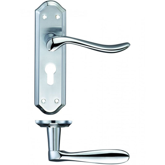 Zoo Hardware Lincoln Lever Euro Lock 180 x 48 x 47.5mm(c/c) FB041EPSCCP