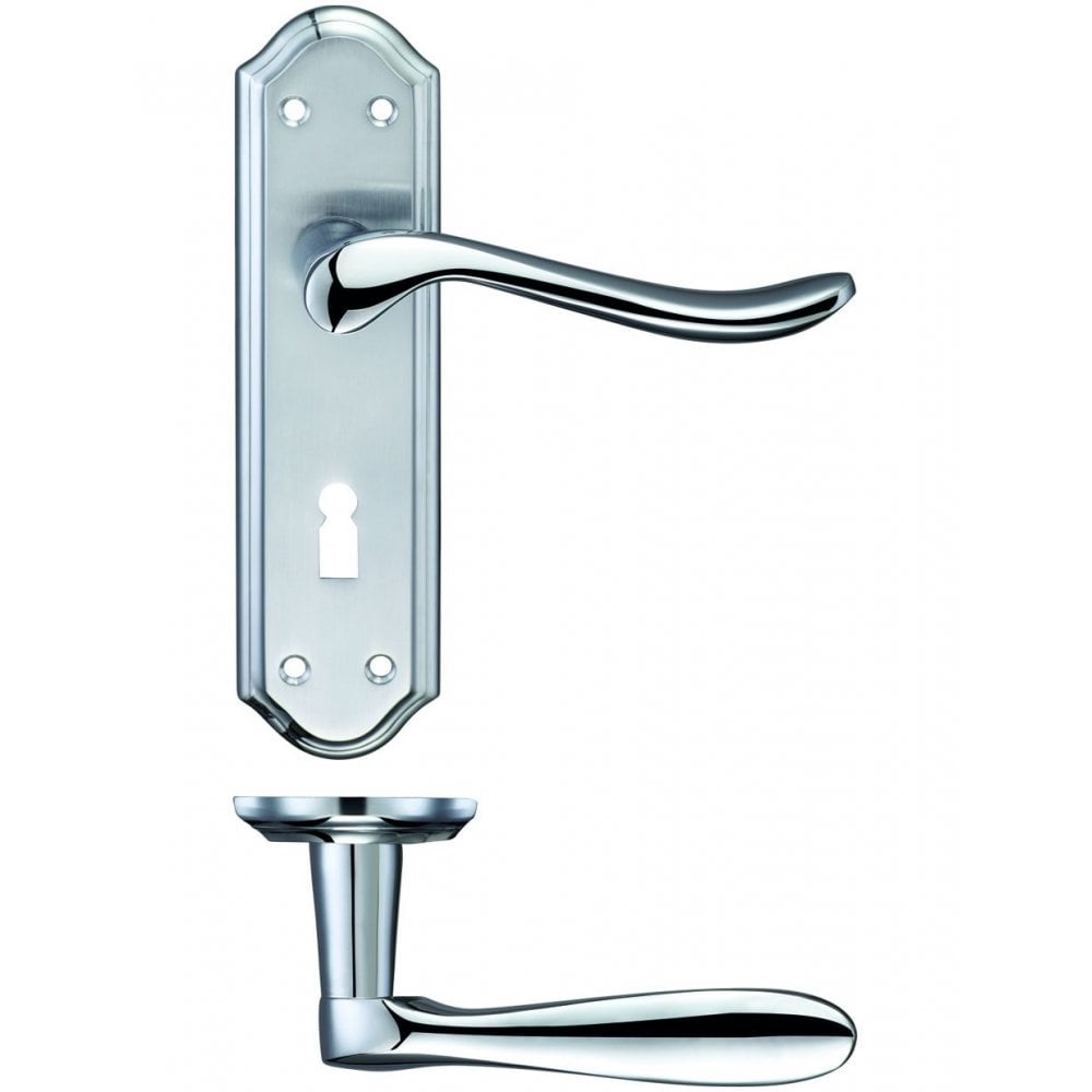 Zoo Hardware Lincoln Lever Lock Polished Chrome 180 x 48 x 57mm(c/c) FB041SCCP