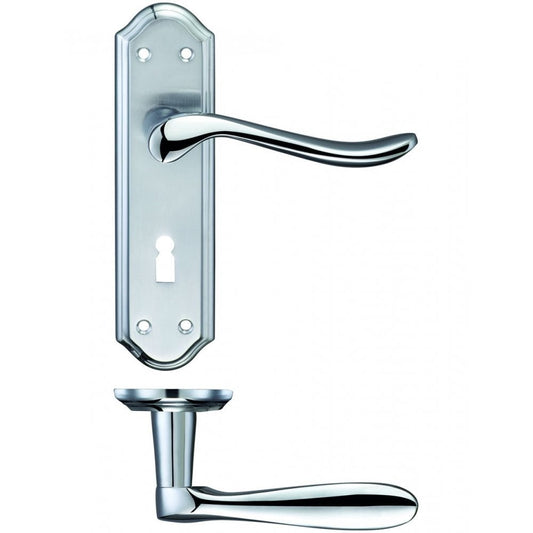 Zoo Hardware Lincoln Lever Lock Polished Chrome 180 x 48 x 57mm(c/c) FB041SCCP
