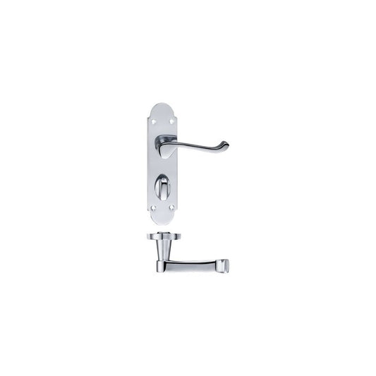 Zoo Hardware Oxford Lever Bathroom (57mm c/c) Furniture 170 x 42mm FB013SC