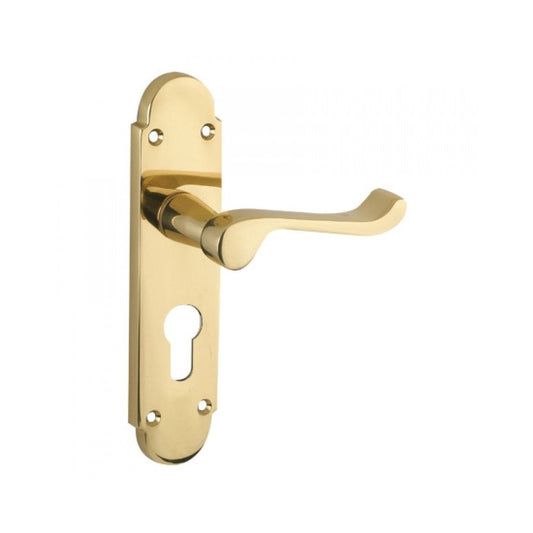 Zoo Hardware Oxford Lever Euro Lock (47.5mm c/c) Furniture 170 x 42mm FB011EP