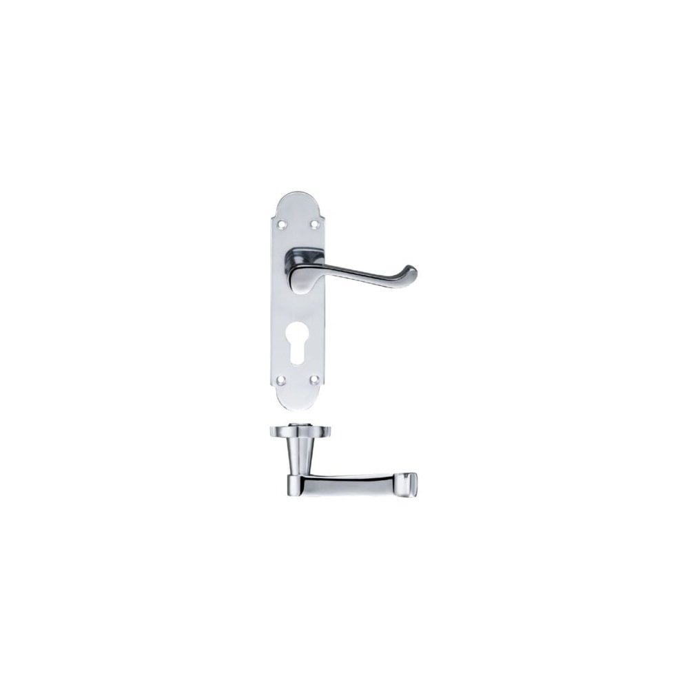 Zoo Hardware Oxford Lever Euro Lock (47.5mm c/c) Furniture 170 x 42mm FB011EPCP