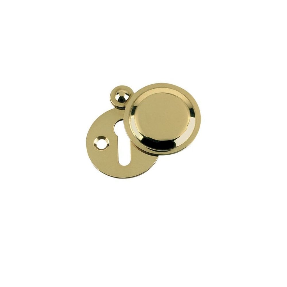 Zoo Hardware Polished Brass Standard Key Profile Victorian Covered Escutcheon 32mm dia. FB11