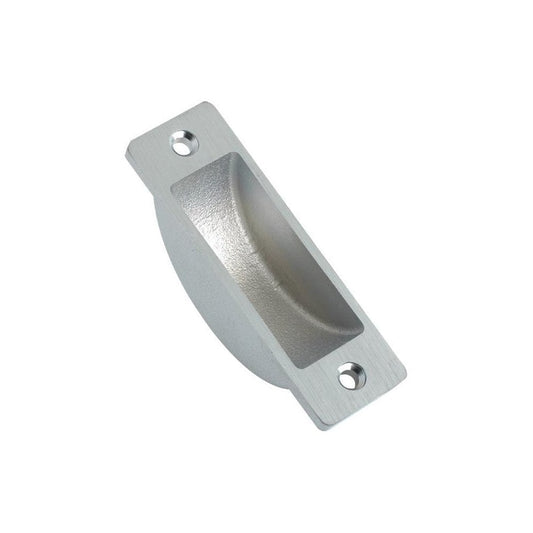 Zoo Hardware Satin Chrome Easyclean Dust Socket for Flush Bolts Wood 62 x 19mm FB13SC
