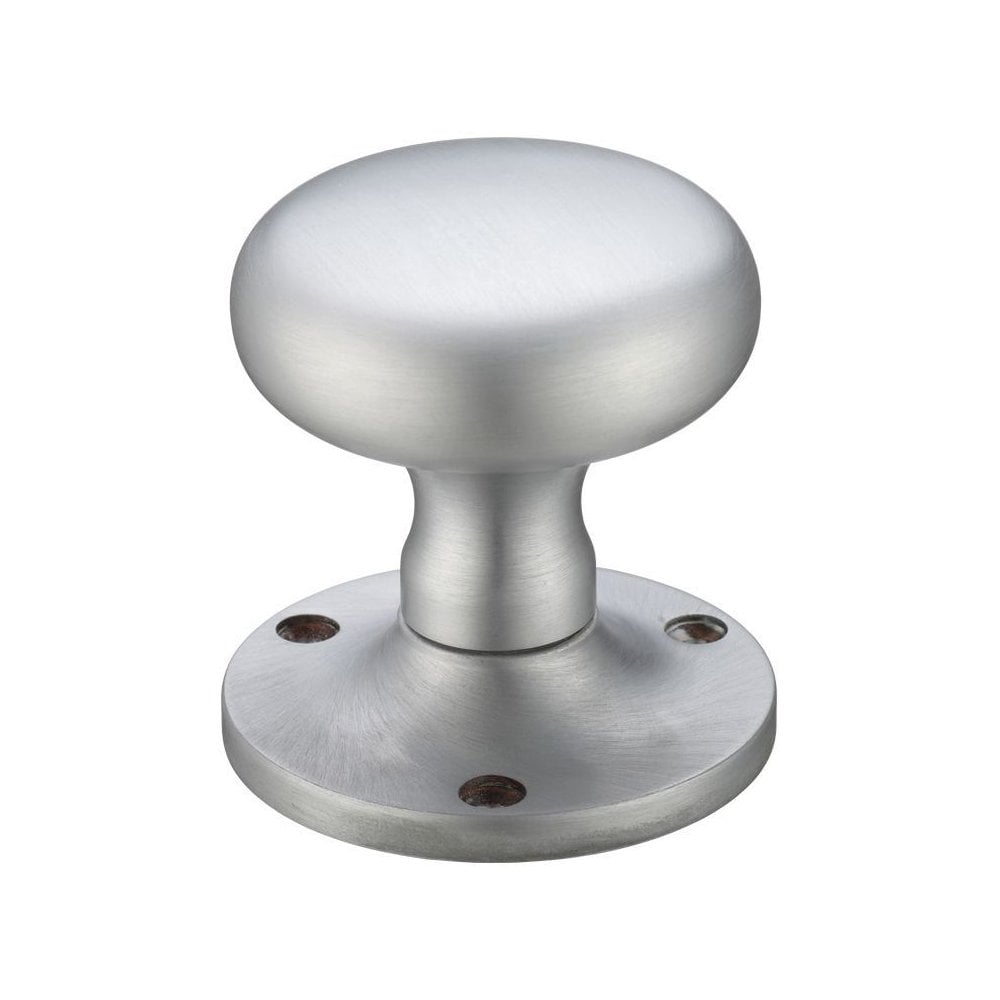 Zoo Hardware Satin Chrome Mushroom Mortice Knob Furniture 62.5mm Rose dia. FB201SC