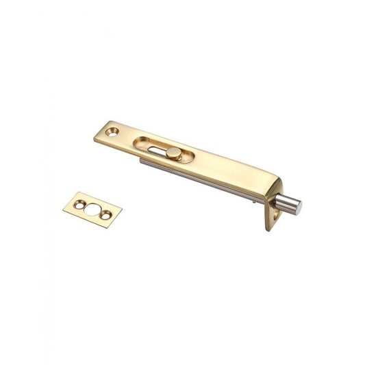 Zoo Hardware Sunk Slide Flush Bolt Polished Brass 17 x 100mm FB01